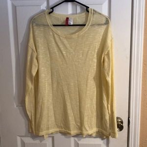 Yellow long sleeve top size L